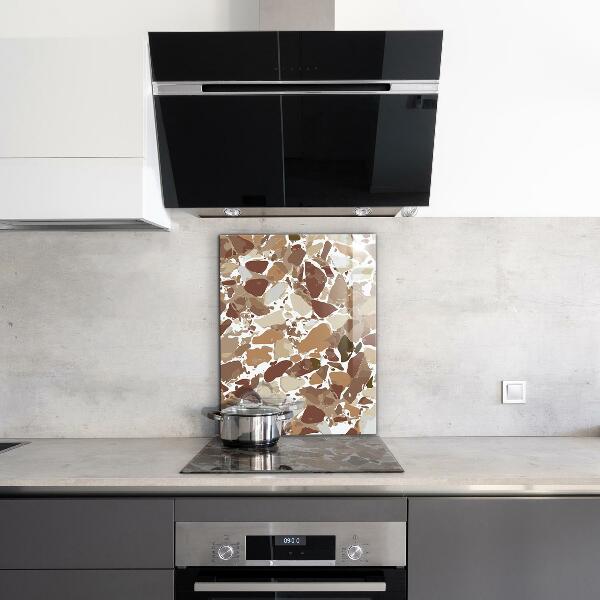 Kitchen glass panel Terrazzo natural stone