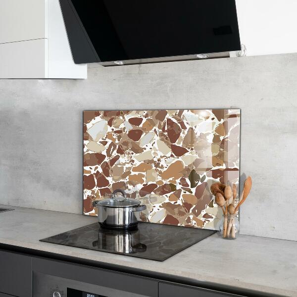 Kitchen glass panel Terrazzo natural stone