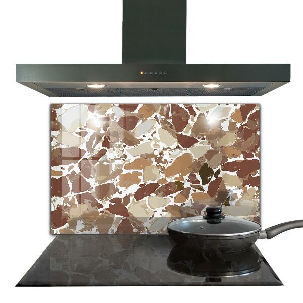 Kitchen glass panel Terrazzo natural stone