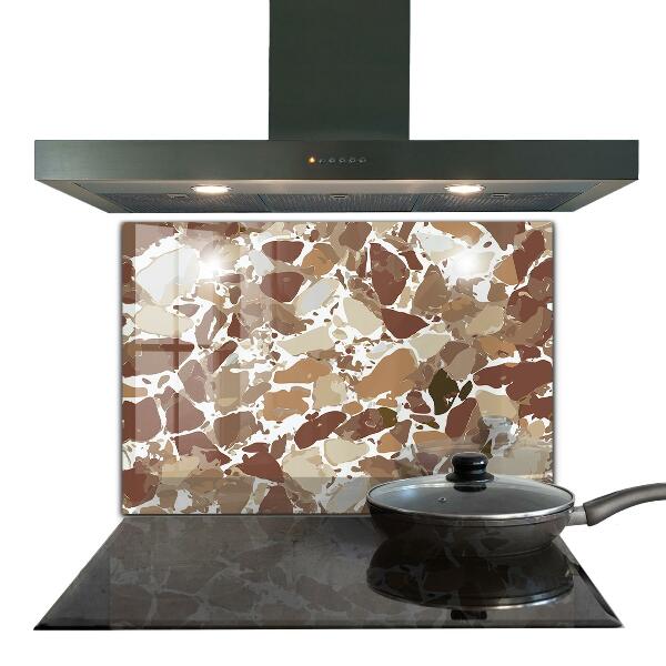 Kitchen glass panel Terrazzo natural stone