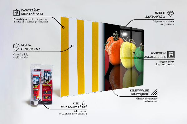 Kitchen wall panels Colorful juicy tomatoes