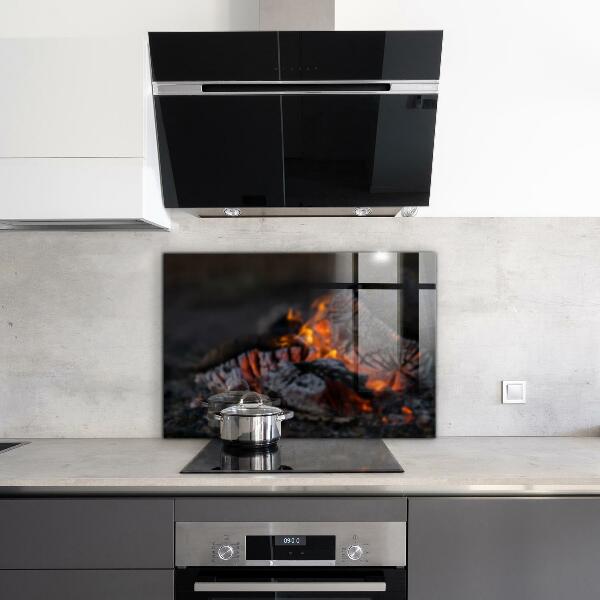 Oven splashback Burning bonfire fire