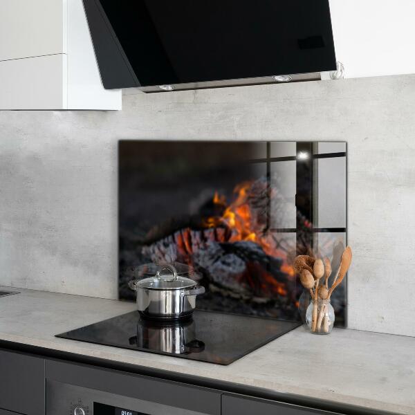 Oven splashback Burning bonfire fire
