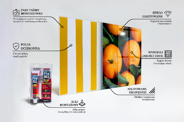 Kitchen wall panels Juicy sicilian oranges