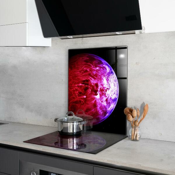 Kitchen glass panel Mysterious planet space