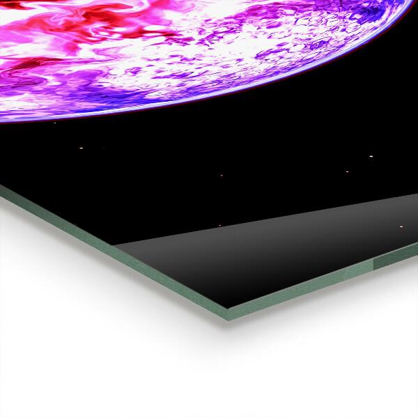 Kitchen glass panel Mysterious planet space