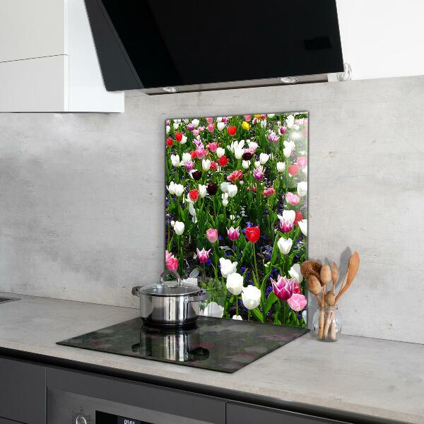 Kitchen glass panel Meadow summer flowers