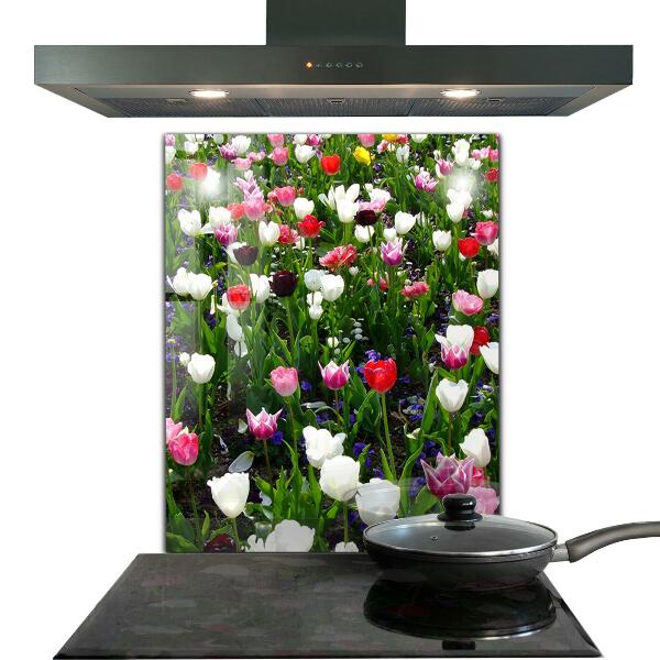 Kitchen glass panel Meadow summer flowers