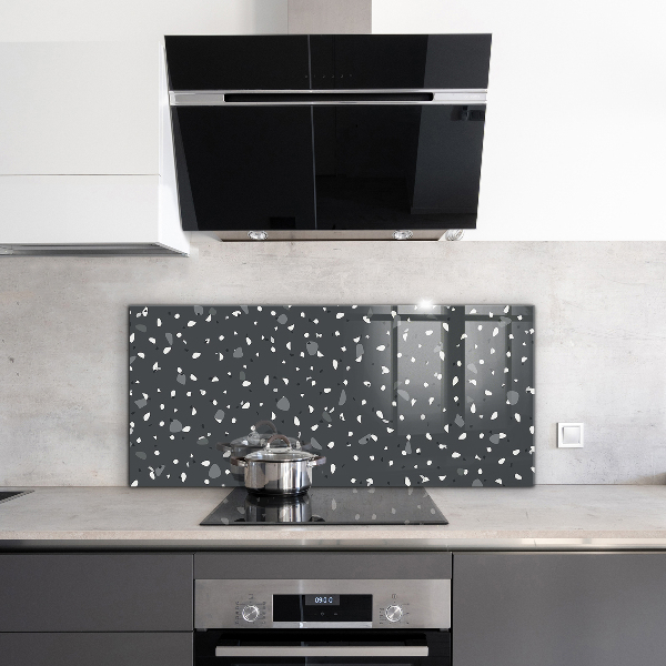 Kitchen glass panel Terrazzo stone texture