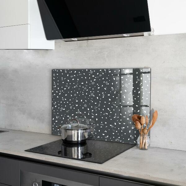Kitchen glass panel Terrazzo stone texture