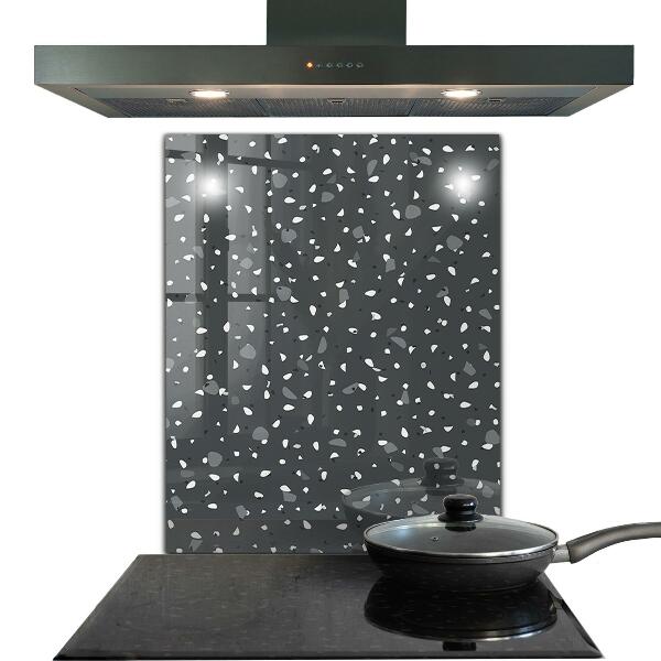 Kitchen glass panel Terrazzo stone texture