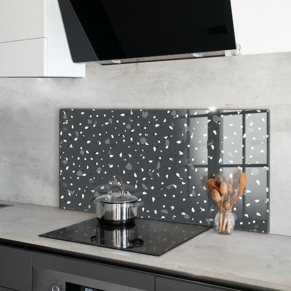 Kitchen glass panel Terrazzo stone texture