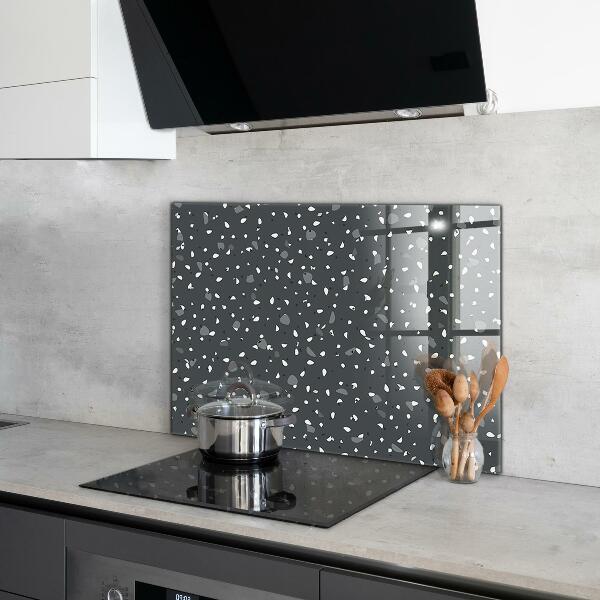 Kitchen glass panel Terrazzo stone texture