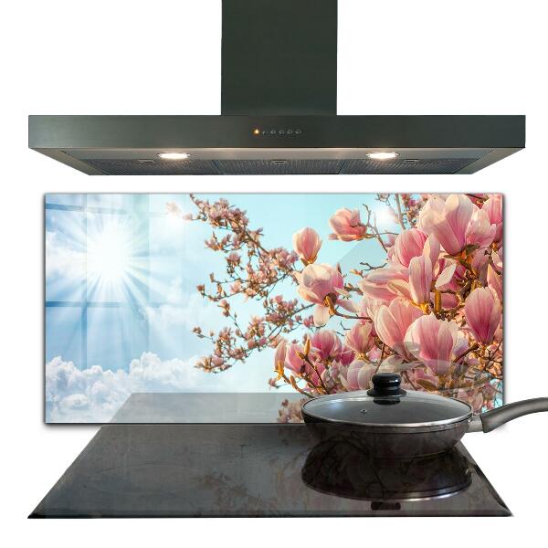 Kitchen wall panels Blooming magnolia