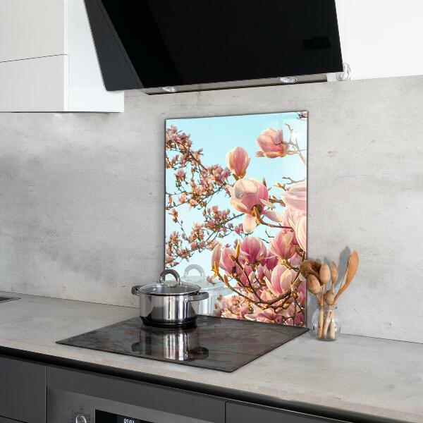 Kitchen wall panels Blooming magnolia