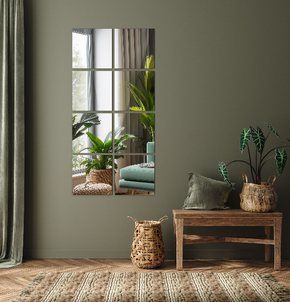 Mirror tiles for the wall 6 pcs 7x7 in (6 pcs 16x16 cm)