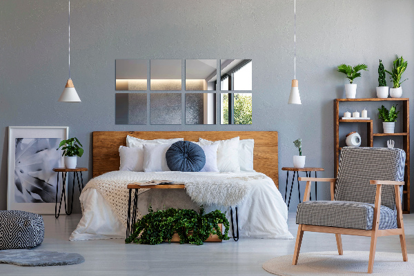 Wall mirror squares 6 pcs 8x8 in (6 pcs 20x20 cm)