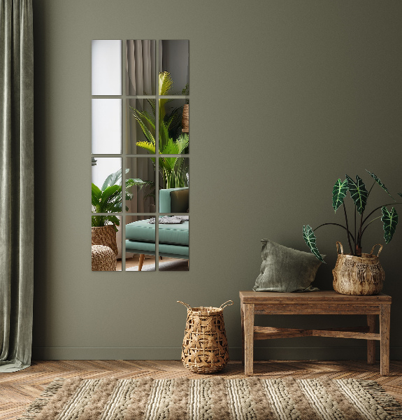 Square mirror tiles 6 pcs 12x7 in (6 pcs 30x16 cm)