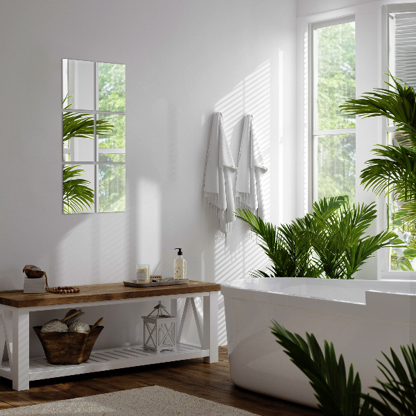 Square mirror tiles 6 pcs 12x7 in (6 pcs 30x16 cm)