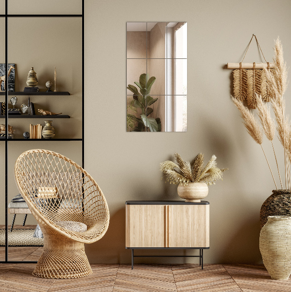 Square mirror tiles 6 pcs 12x7 in (6 pcs 30x16 cm)