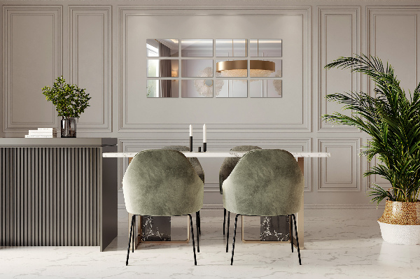 Self adhesive mirror tiles 6 pcs 12x8 in (6 pcs 30x20 cm)