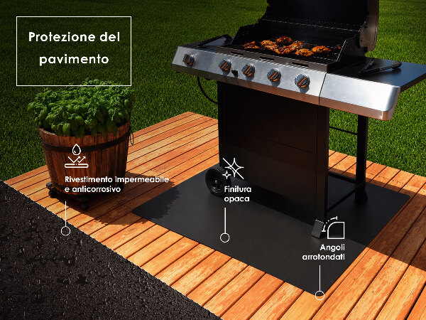Semi-oval stainless steel grill sheet 31x35 in (80x90 cm)