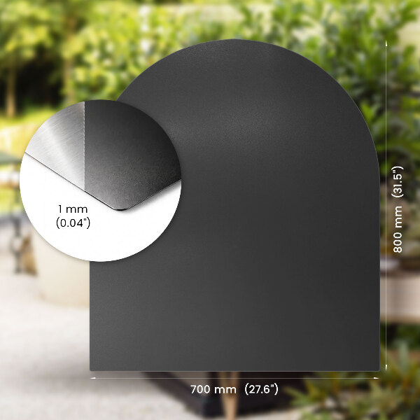 Semi-oval metal grill sheet 31x27 in (80x70 cm)