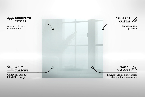 Glass hearth 16 in (40 cm)