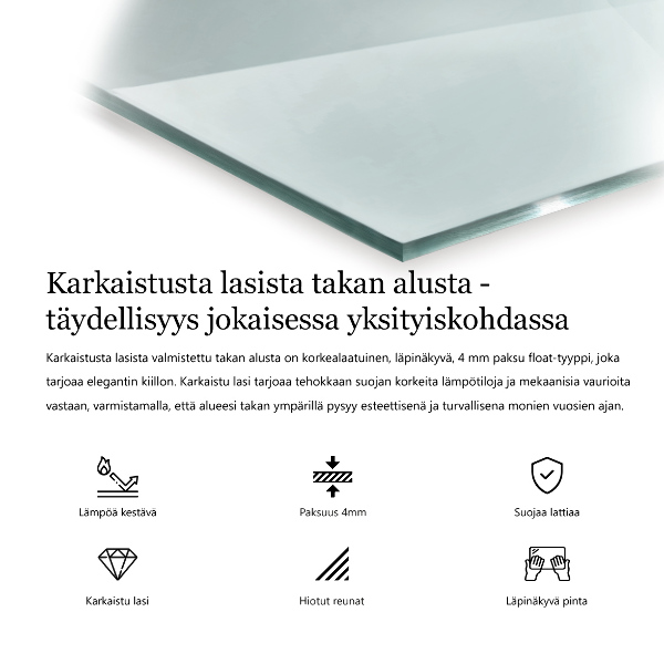 Glass hearth 16 in (40 cm)