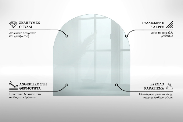 Glass hearth 32x28 in (80x70 cm)