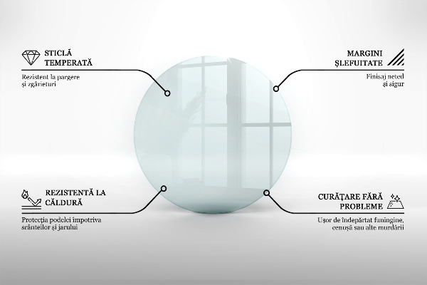 Corner glass hearth fi20 in (fi50 cm)