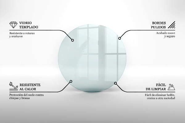 Corner glass hearth fi31 in (80 cm)