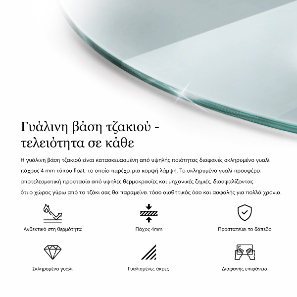 Corner glass hearth fi31 in (80 cm)