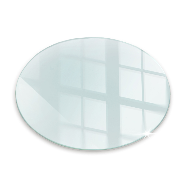 Corner glass hearth fi35 in (90 cm)