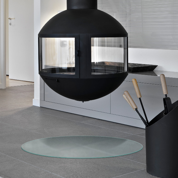 Round translucent fireplace pad fi35 in (fi 90 cm)