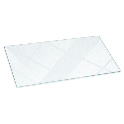 Rectangular translucent glass hearth 47x23 in (120x60 cm)