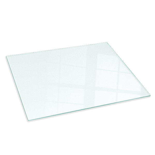 Rectangular translucent glass hearth 47x31 in (120x80 cm)
