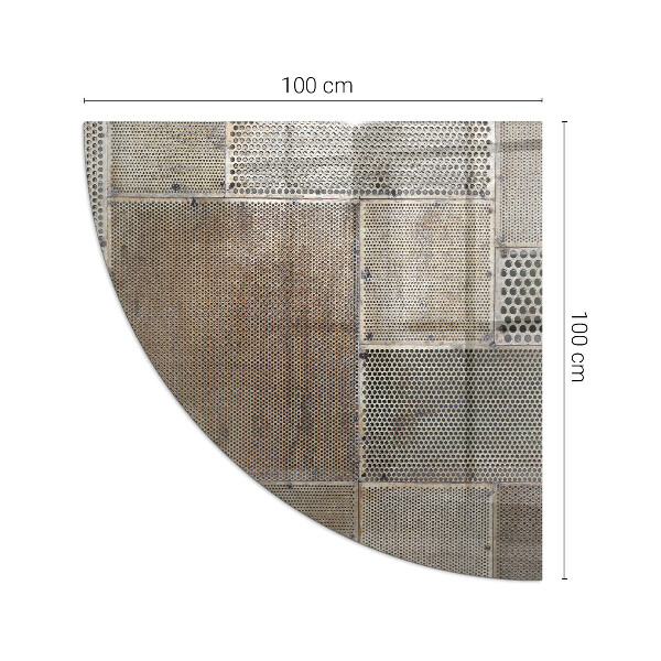 Quarter-circle toughened glass hearths Perforated sheet pattern