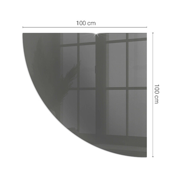 Quarter-circle toughened glass hearths Color Gray-brown