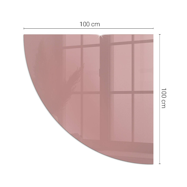 Quarter-circle tempered glass hearth Color Pink