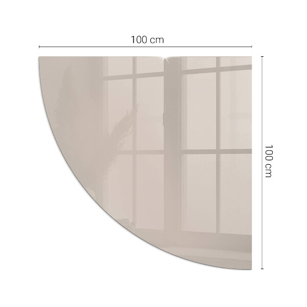 Quarter-circle toughened glass hearths Color Light Brown