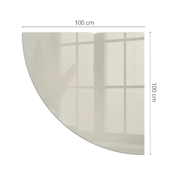 Quarter-circle tempered glass hearth Light Cream Color