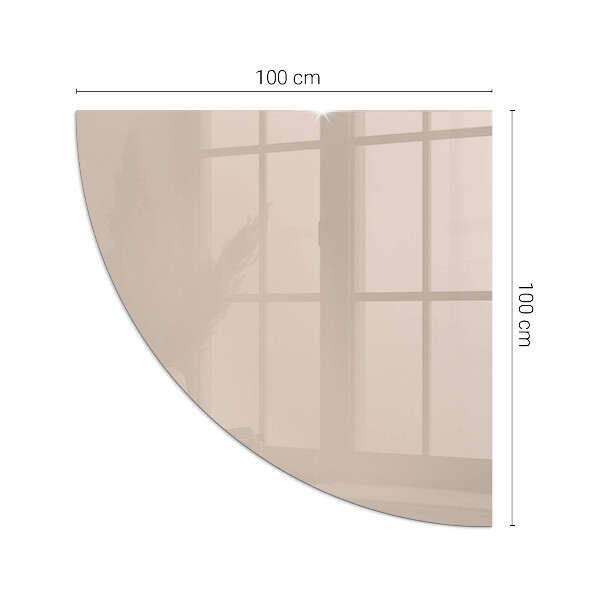 Quarter-circle toughened glass hearths Color Light Brown