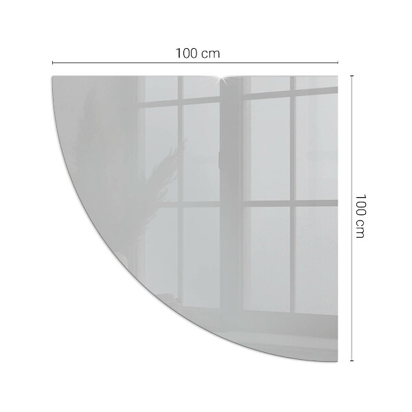 Quarter-circle glass hearth plate Color Light gray