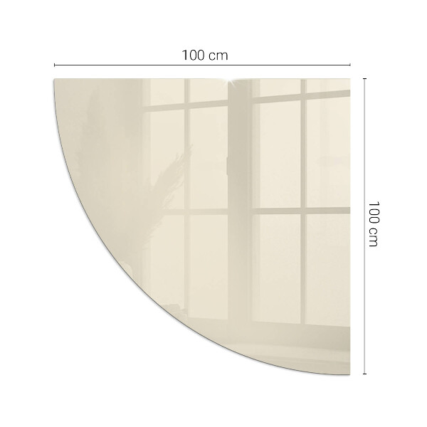 Quarter-circle toughened glass hearths Color Beige