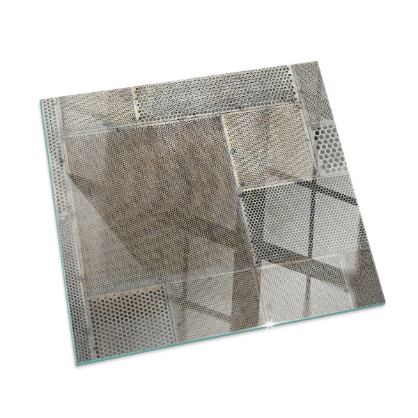 Square glass hearth Perforated sheet pattern