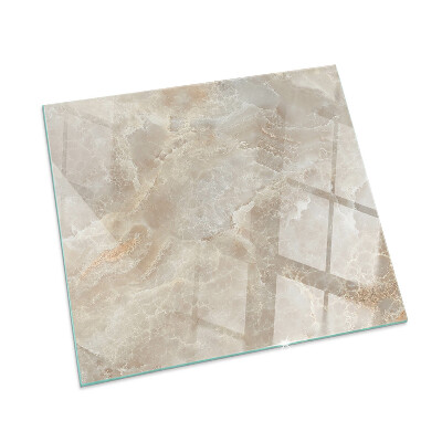 Square glass hearth for wood stove Natural stone pattern