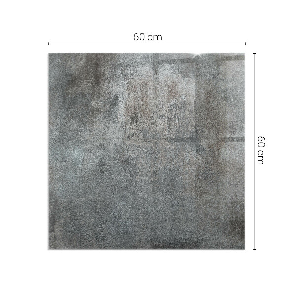 Square glass hearth Raw surface texture