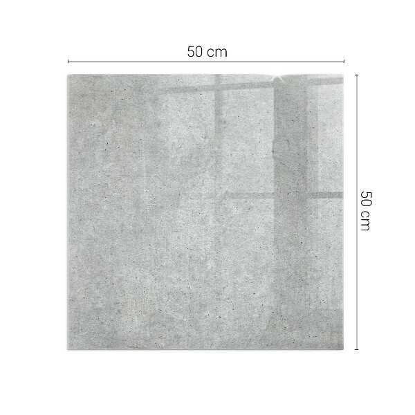 Square glass hearth Raw concrete texture