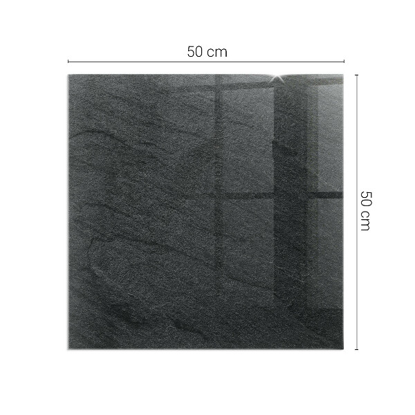 Square glass hearth for wood stove Stone surface texture